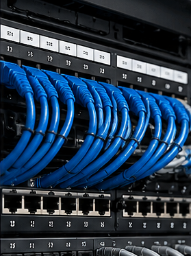 Structured network cabling and patch panel installation