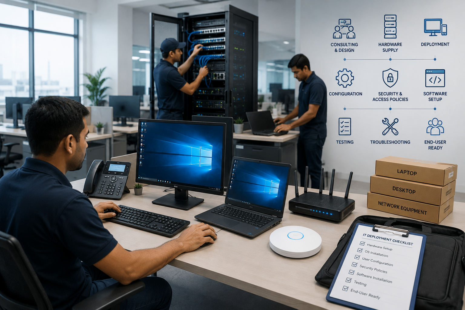 Wellon IT Support office IT deployment and infrastructure setup